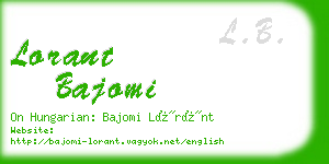lorant bajomi business card